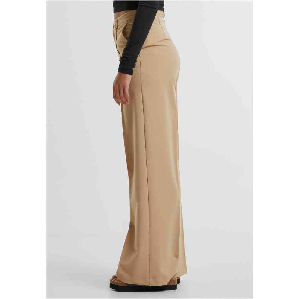 Urban Classics - Pleated Wijde broek - Taille, 31 inch - Beige